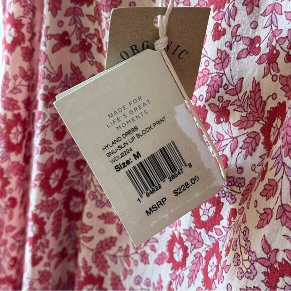 Faherty Hyland Maxi Dress in Snu-Sun Up Block Floral Print Women’s Size Medium - Picture 8 of 14